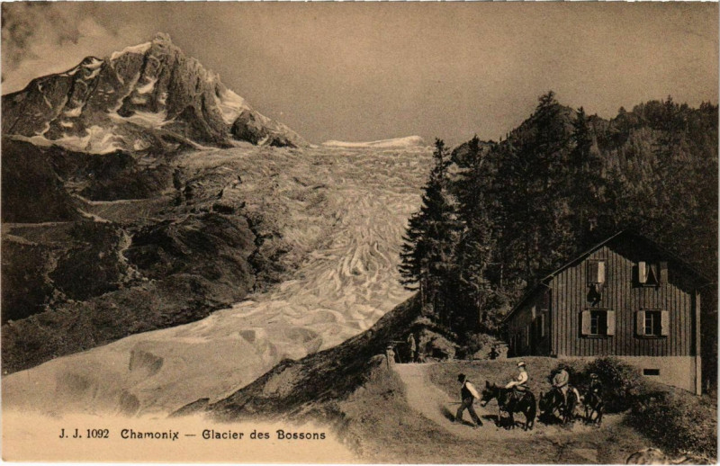 Carte postale ancienne Chamonix - Glacier des Bossons