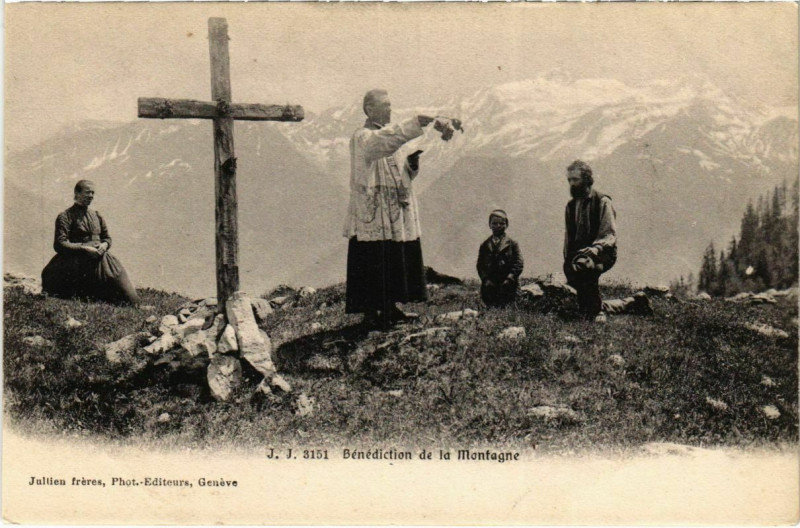 Carte postale ancienne Benediction de la Montagne