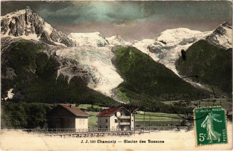 Carte postale ancienne Chamonix - Glacier des Bossons