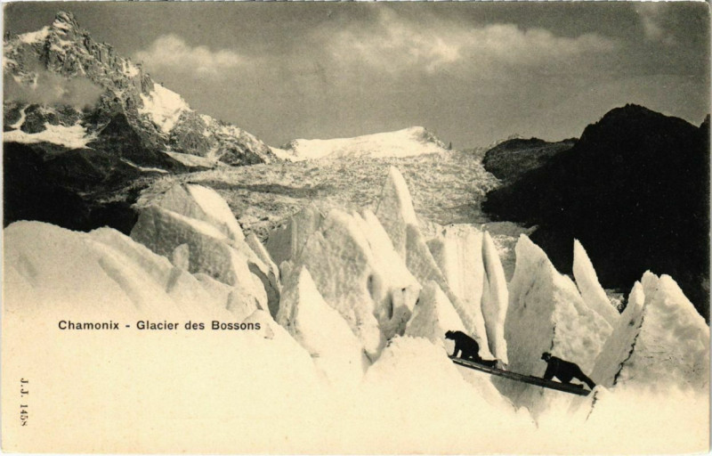 Carte postale ancienne Chamonix - Glacier des Bossons