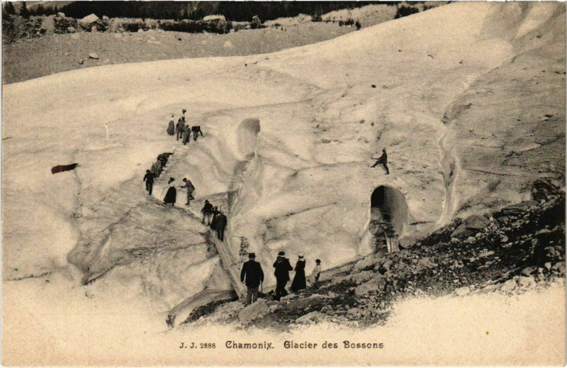 Carte postale ancienne Chamonix - Glacier des Bossons