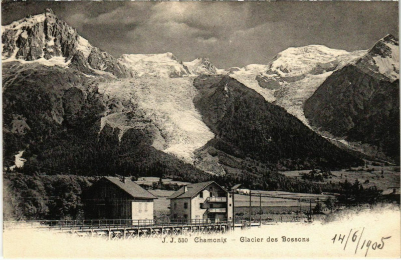 Carte postale ancienne Chamonix - Glacier des Bossons