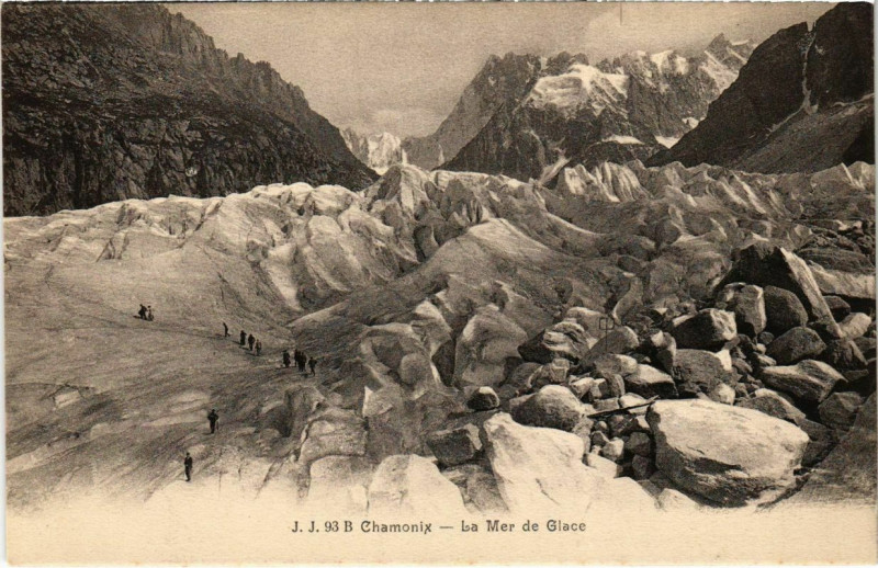 Carte postale ancienne Chamonix - La Mer de Glace