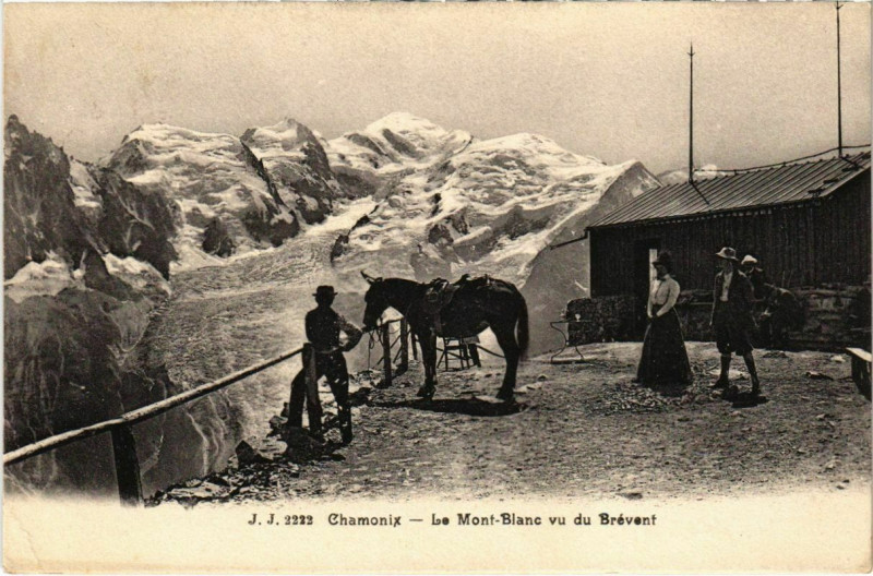 Carte postale ancienne Chamonix - Le Mont-Blanc vu du Brevent