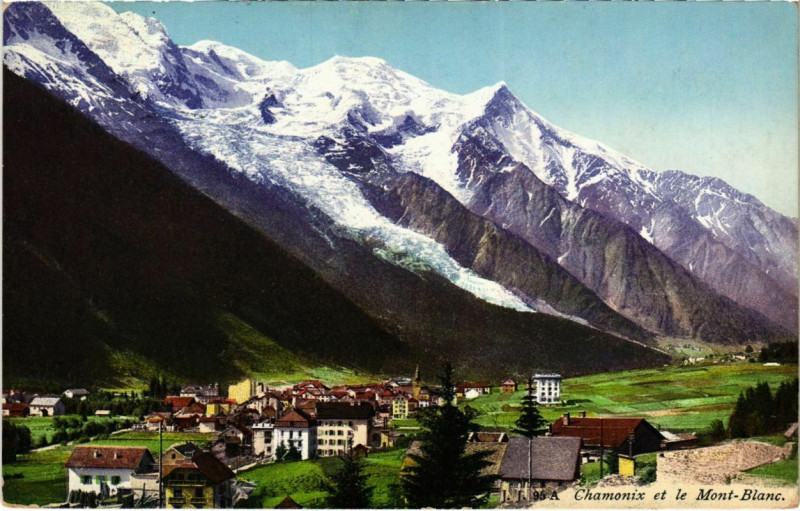 Carte postale ancienne Chamonix et le Mont-Blanc