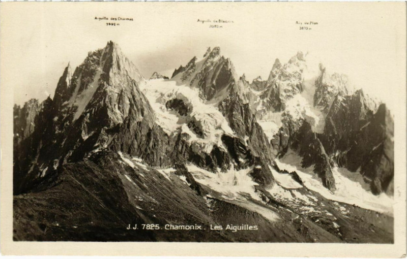 Carte postale ancienne Chamonix - Les AIGUILLEs