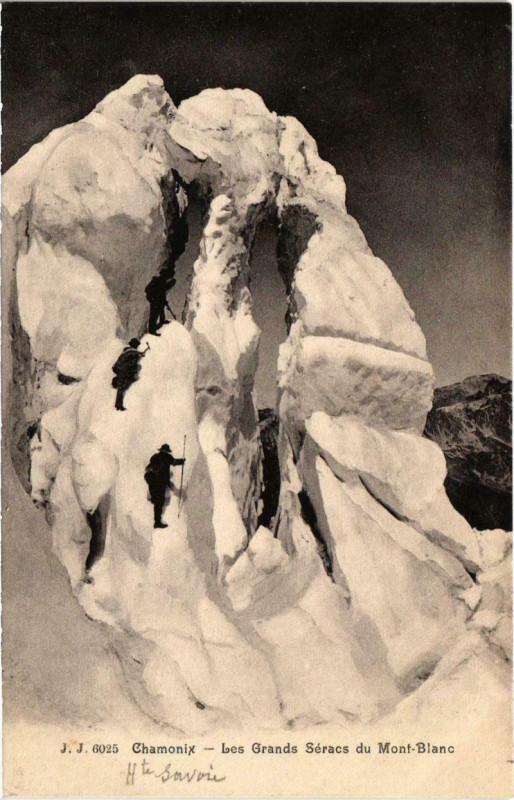 Carte postale ancienne Chamonix - Les Grands Seracs du Mont-Blanc
