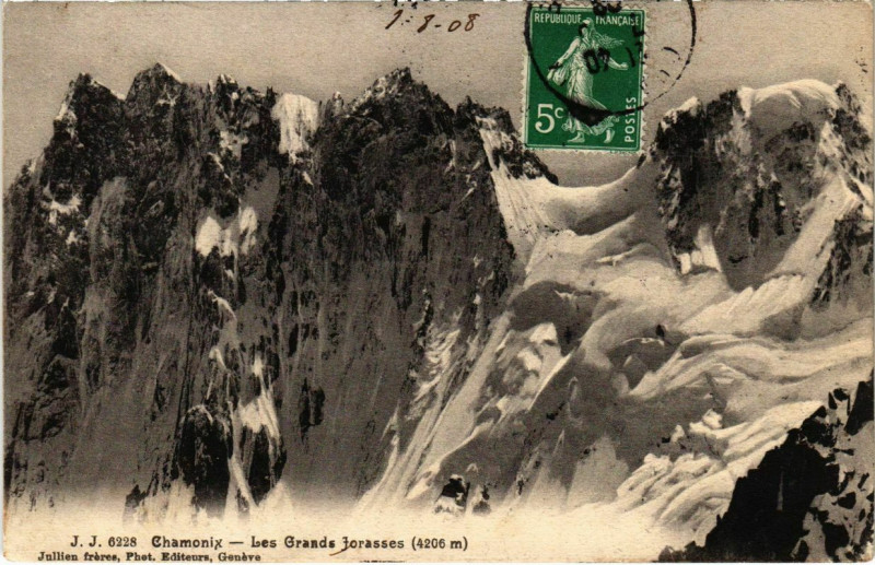 Carte postale ancienne Chamonix - Les Grands Jorasses