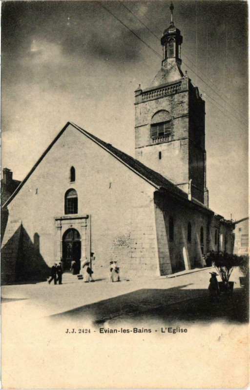 Carte postale ancienne Evian-les-Bains - L'Eglise à Évian-les-Bains