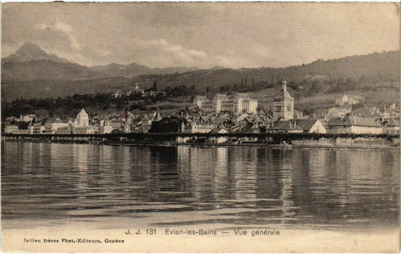 Carte postale ancienne Evian-les-Bains - Vue générale à Évian-les-Bains