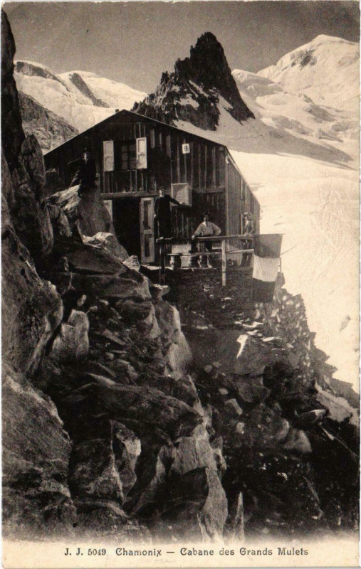 Carte postale ancienne Chamonix - Cabane des Grands Mulets