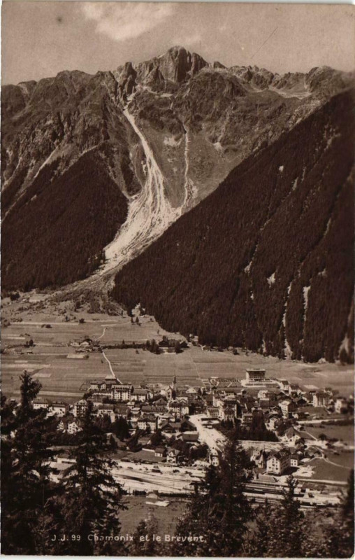Carte postale ancienne Chamonix et le Brevent