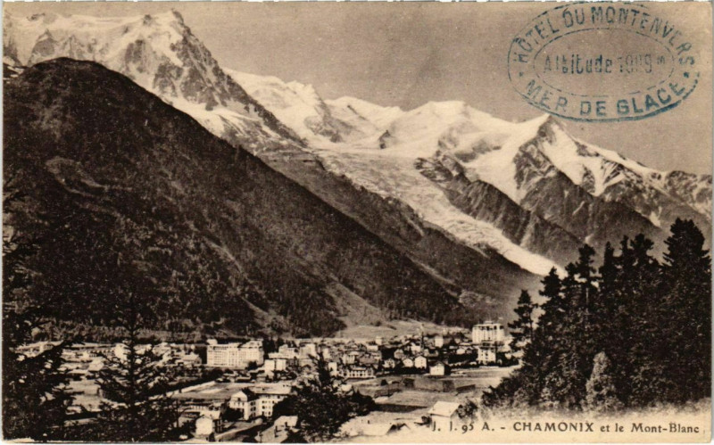 Carte postale ancienne Chamonix et le Mont-Blanc