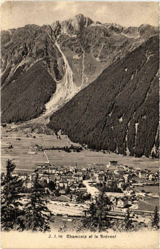 Carte postale ancienne Chamonix et le Brevent