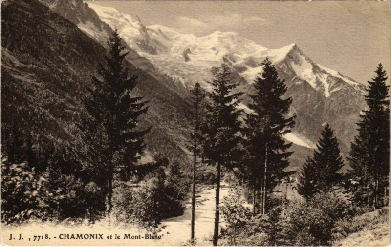 Carte postale ancienne Chamonix et le Mont-Blanc