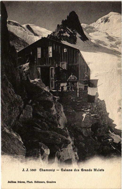 Carte postale ancienne Chamonix - Cabane des Grande Mulets