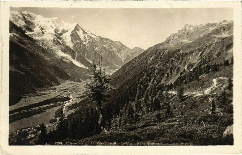 Carte postale ancienne Chamonix - Les Praz Le Mont-Blanc