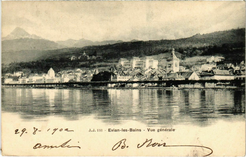 Carte postale ancienne Evian-les-Bains - Vue générale à Évian-les-Bains