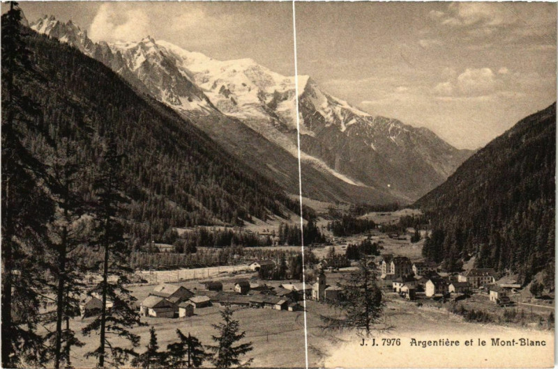 Carte postale ancienne Argentiere et le Mont-Blanc