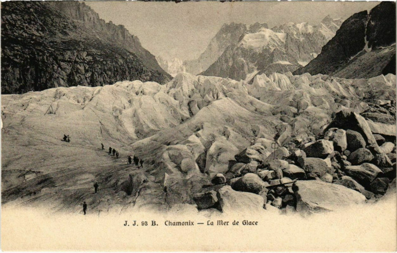 Carte postale ancienne Chamonix - La Mer de Glace