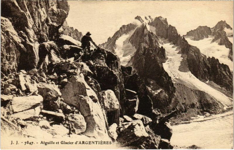 Carte postale ancienne Aiguille et Glacier d'Argentieres