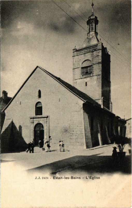 Carte postale ancienne Evian-les-Bains - L'Eglise à Évian-les-Bains