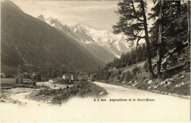 Carte postale ancienne Argentiere et le Mont-Blanc