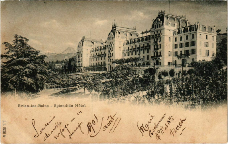 Carte postale ancienne Evian-les-Bains - Splendide Hotel à Évian-les-Bains
