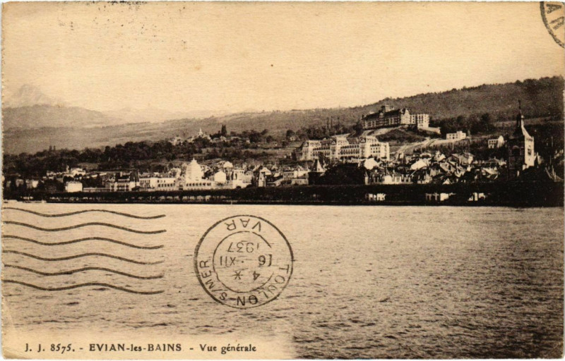 Carte postale ancienne Evian-les-Bains - Vue générale à Évian-les-Bains