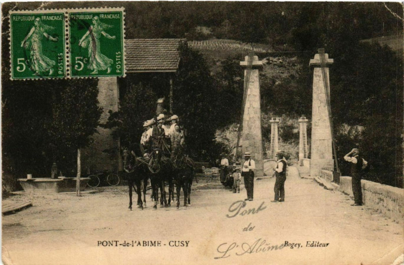 Carte postale ancienne Pont - de-l'Abimi - Cusy à Cusy