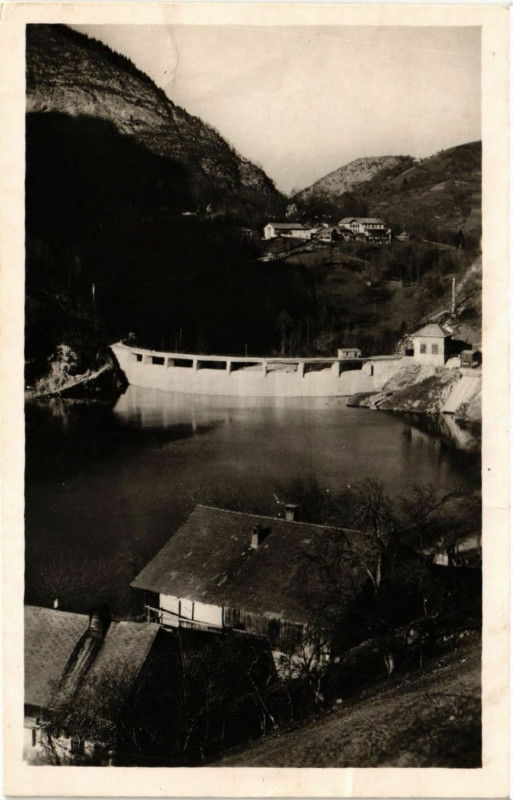 Carte postale ancienne Vallée de la Dranse - Le Barrage du Jotty