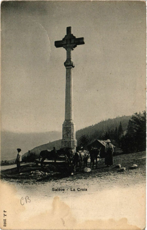 Carte postale ancienne Saleve - La Croix