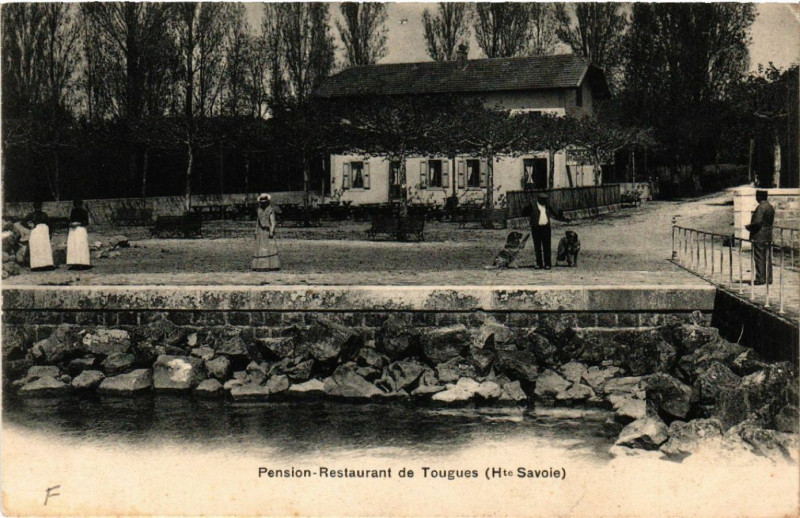 Carte postale ancienne Pension-Restaurant de Tougues