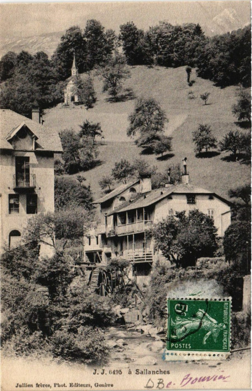 Carte postale ancienne A Sallanches à Sallanches