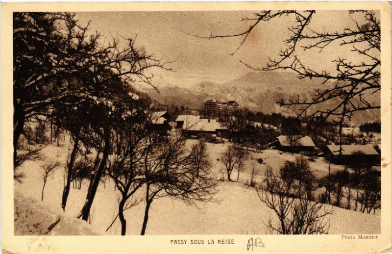 Carte postale ancienne Passy sous la Neige à Passy