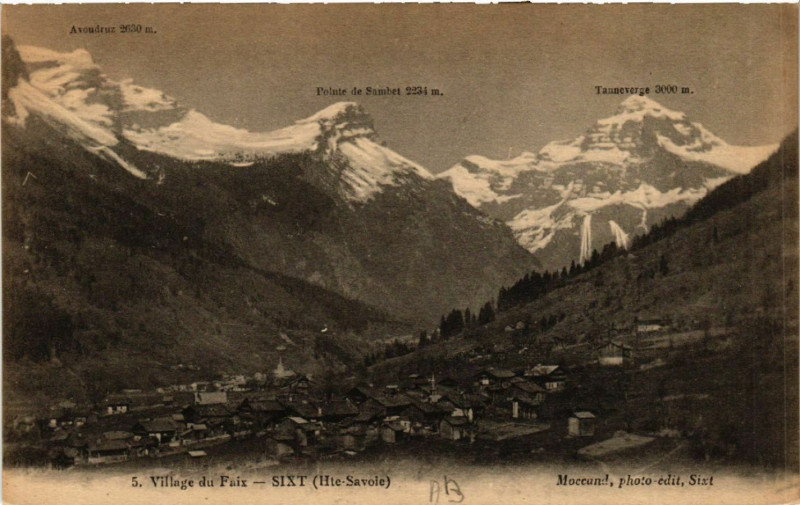 Carte postale ancienne Village du Faix - Sixt
