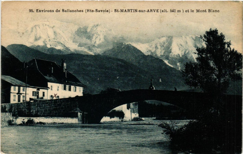 Carte postale ancienne Env. de Sallanches - St-Martin-sur-Arve (alt 540m à Sallanches