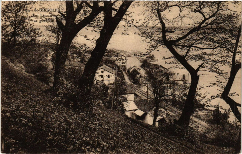 Carte postale ancienne Saint-Gingolph Lac Leman - Vue générale à Saint-Gingolph