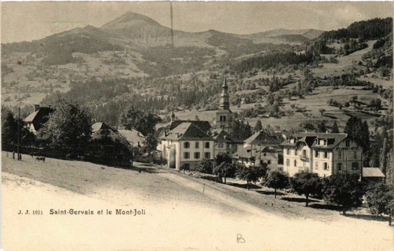 Carte postale ancienne Saint-Gervais et le Mont-Joli