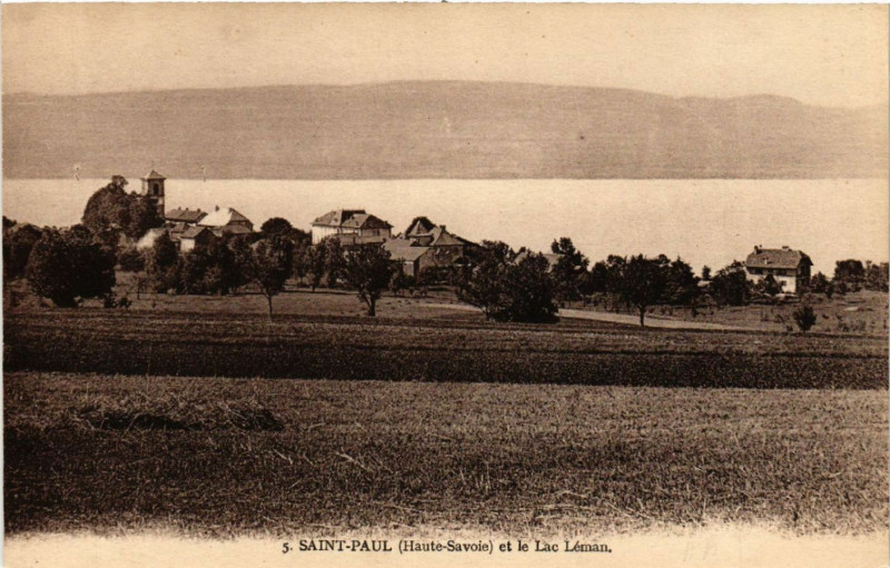 Carte postale ancienne Saint-Paul et le Lac Leman