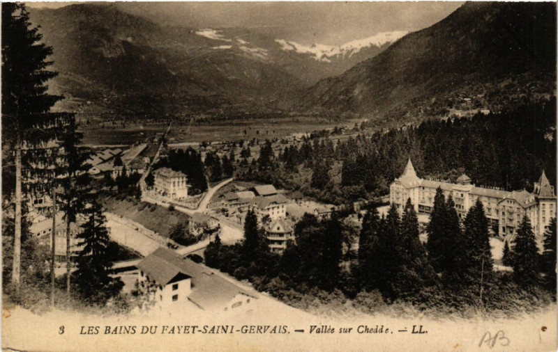 Carte postale ancienne -les-Bains du Fayet-Saint-Gervais - Vallée sur Chedde