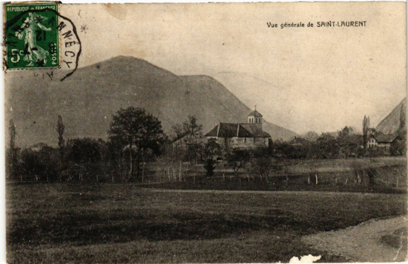 Carte postale ancienne Vue générale de Saint-Laurent à Saint-Laurent