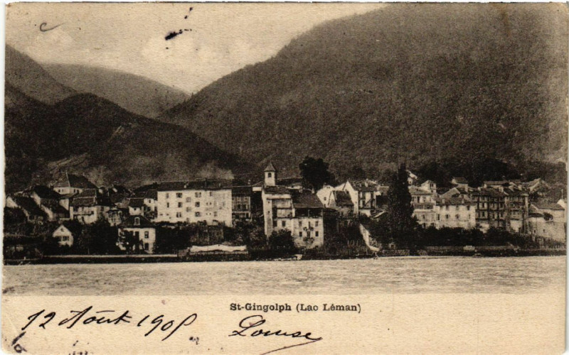 Carte postale ancienne Saint-Gingolph (Lac Leman) à Saint-Gingolph