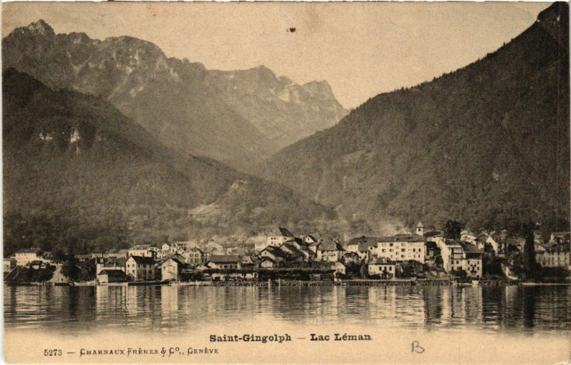Carte postale ancienne Saint-Gingolph - Lac Leman à Saint-Gingolph