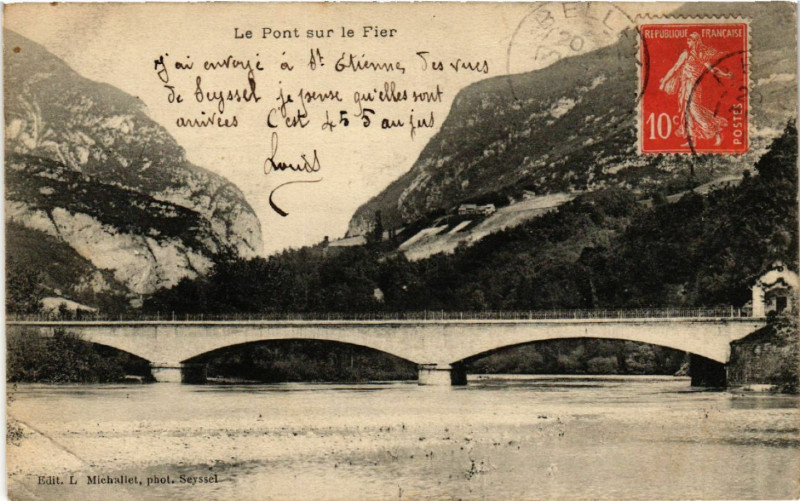 Carte postale ancienne Le Pont sur la Fier