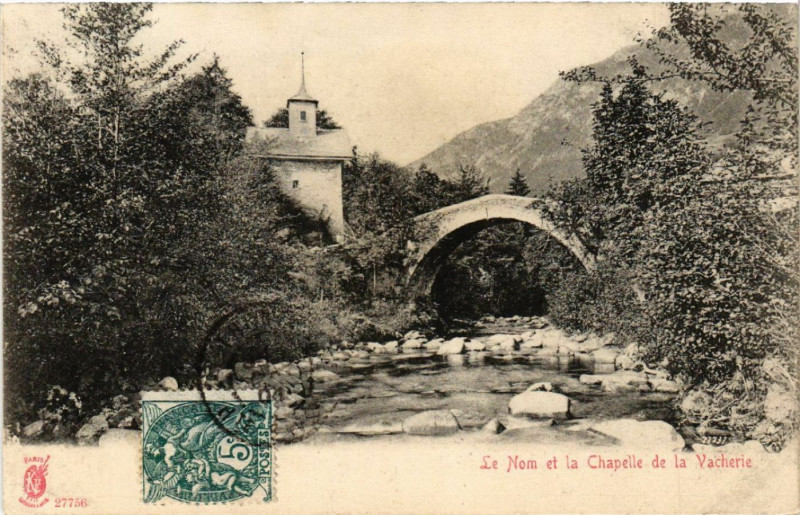 Carte postale ancienne Le Nom et la Chapelle de la Vacherie