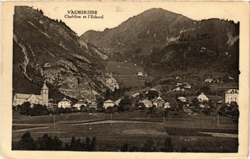 Carte postale ancienne Vacheresse - Chaf-lieu et Echaud à Vacheresse