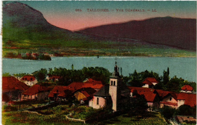 Carte postale ancienne Talloires - Vue générale