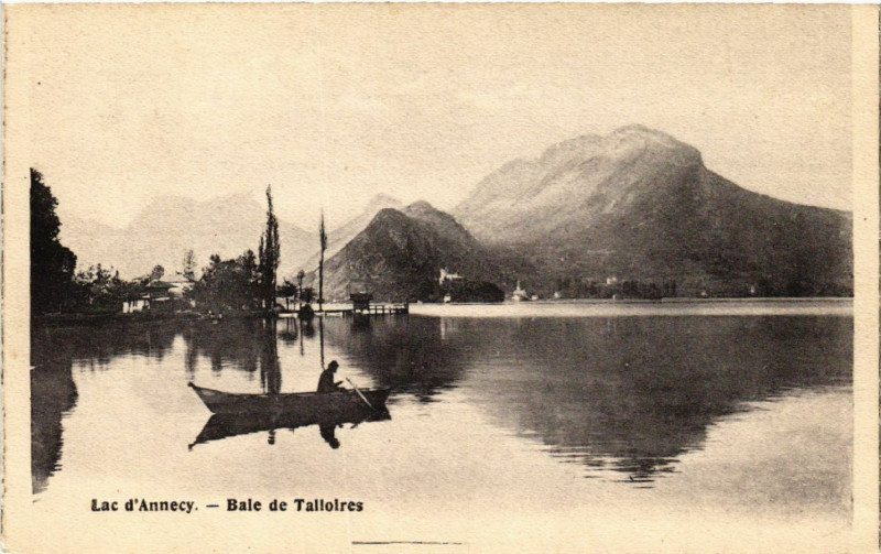 Carte postale ancienne Lac d'Annecy - Bale de Talloires à Annecy