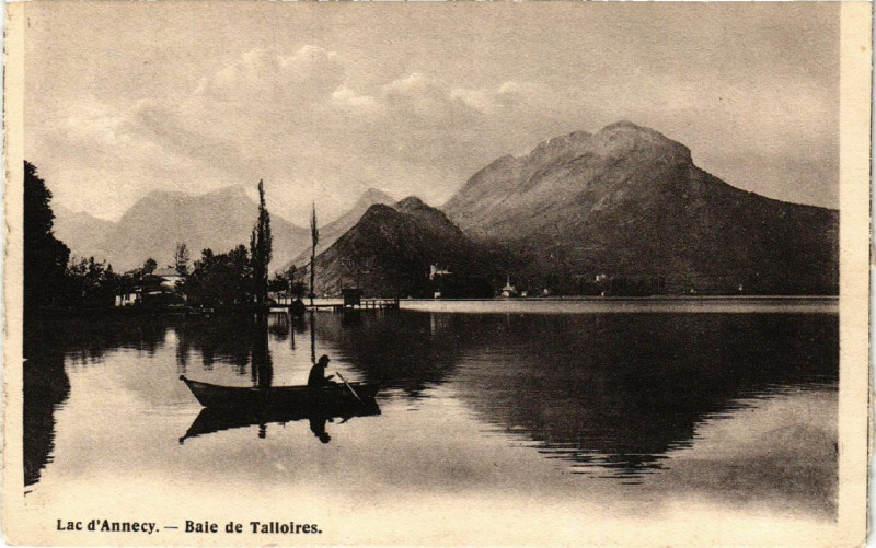 Carte postale ancienne Lac d'Annecy - Bale de Talloires à Annecy